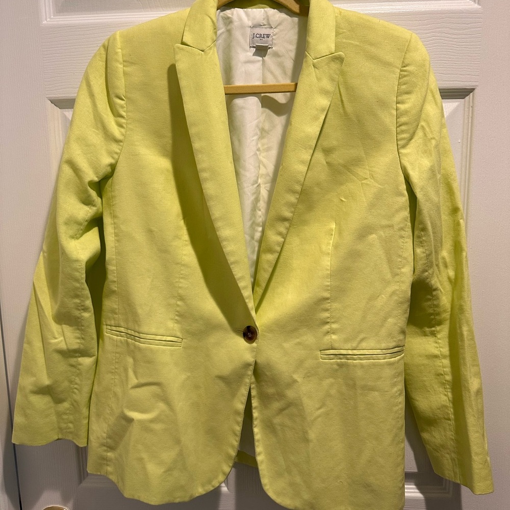 J. Crew Women's Lime Green Blazer